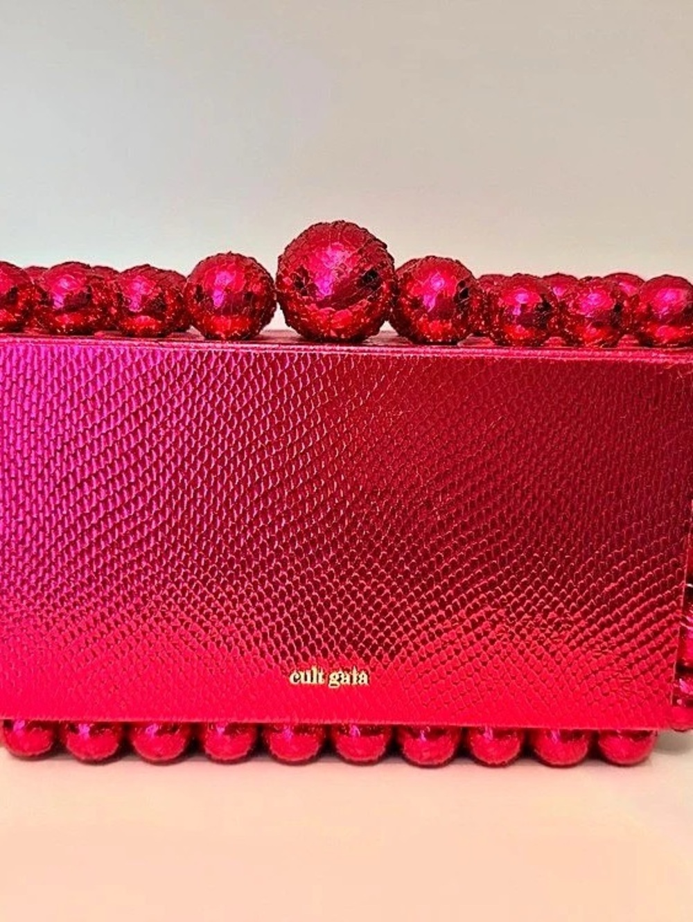 cult gaia Eos Box Clutch Red